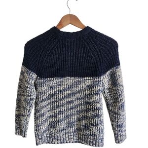 Zara Boys Collection Knit Wear Navy Blue Sweater Size 9-10 Kids Soft Casual